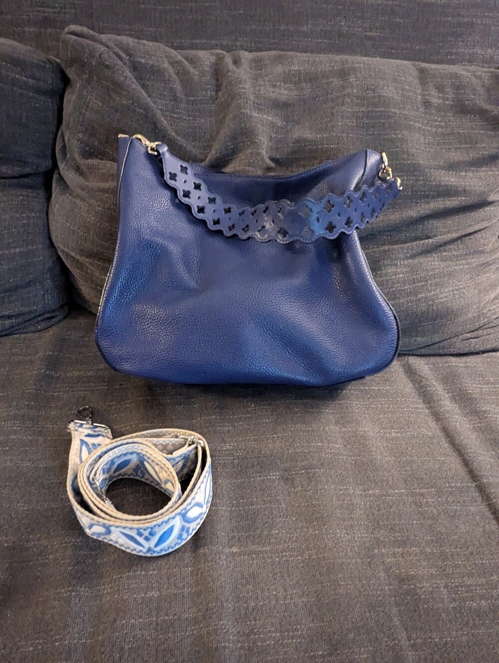 Slouchy Royal Blue Kate Spade Hobo